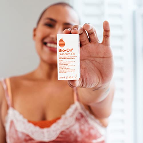 Bio-Oil Skincare Body Oil, Serum for Scars and Stretchmarks, Face and Body Moisturizer Dry Skin, Non-Greasy, Dermatologist Recommended, Non-Comedogenic, For All Skin Types, with Vitamin A, E, 4.2 oz