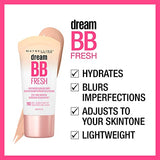 Maybelline New York Dream Fresh Skin Hydrating BB cream, 8-in-1 Skin Perfecting Beauty Balm with Broad Spectrum SPF 30, Sheer Tint Coverage, Oil-Free, Light, 1 Fl Oz