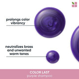 Biolage Color Last Purple Shampoo | Neutralizes Brass & Unwanted Yellow Tones | With Fig & Orchid | Paraben-Free | For Color Treated Hair | Vegan | Cruelty Free | Professional Shampoo | 13.5 Fl. Oz