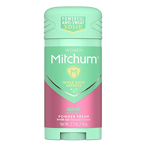 Mitchum Women Stick Solid Antiperspirant Deodorant, Powder Fresh, 2.7 Ounce (Pack of 1)