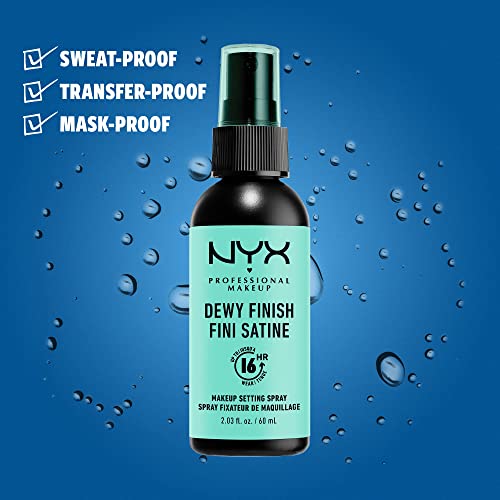 NYX PROFESSIONAL MAKEUP Make Up Setting Spray Dewy Finish, 2.03 Fl Oz (Pack of 1)