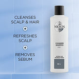 Nioxin System 2 Scalp Cleansing Shampoo with Peppermint Oil, Treats Dry and Sensitive Scalp, Dandruff Relief and Anti-Hair Breakage, For Natural Hair with Progressed Thinning, 10.1 fl oz