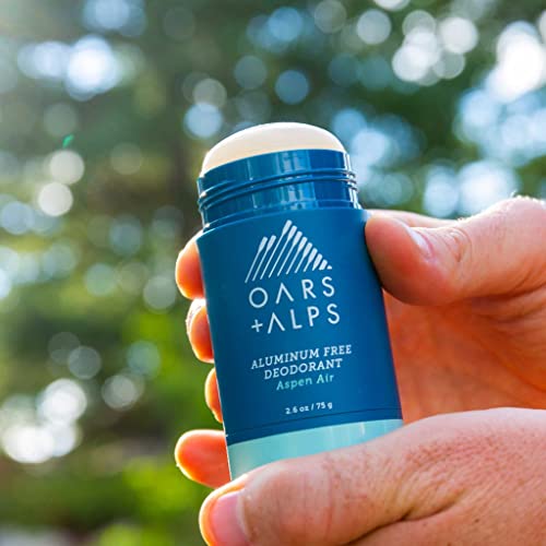 Oars + Alps Aluminum Free Deodorant for Men and Women, Dermatologist Tested and Made with Clean Ingredients, Travel Size, Aspen Air, 1 Pack, 2.6 Oz