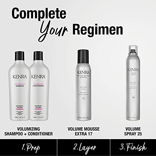 Kenra Volume Spray 25 80% | Super Hold Finishing & Styling Hairspray | Flake-free & Fast-drying | Wind & Humidity Resistance | All Hair Types | 10 oz