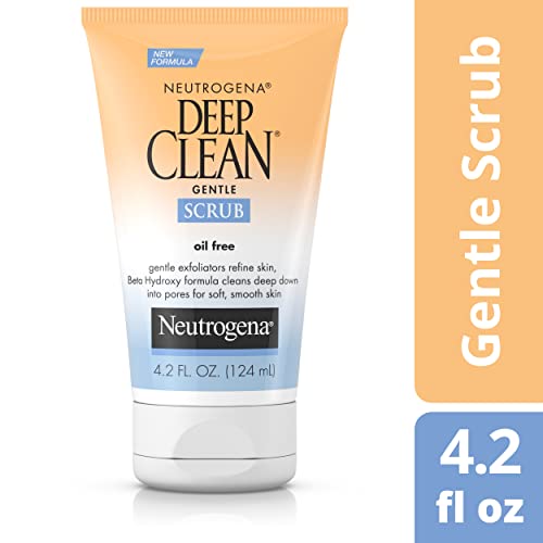 Neutrogena Deep Clean Gentle Daily Facial Scrub, Oil-Free Cleanser, 4.2 fl. Oz