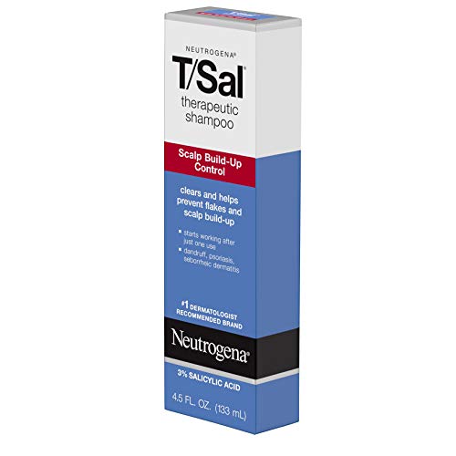 Neutrogena T/Sal Therapeutic Scalp Shampoo for Scalp Build-Up Control with 3% Salicylic Acid, Scalp Treatment for Dandruff, Scalp Psoriasis & Seborrheic Dermatitis Relief, 6 x 4.5 fl. oz