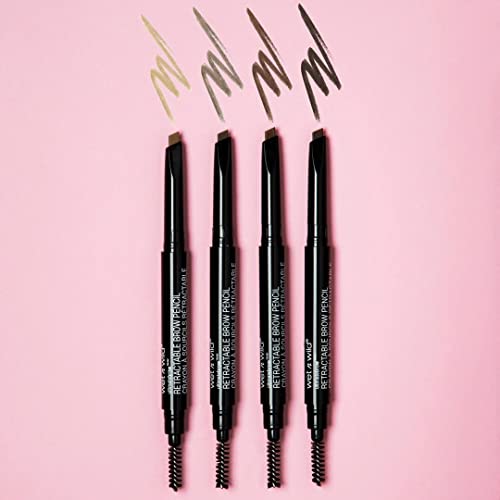 Wet n Wild Ultimate Eyebrow Retractable Definer Pencil, Dark Brown, Dual-Sided, Fine Tip, Shapes, Defines, Fills Brows Makeup