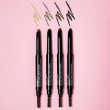 Wet n Wild Ultimate Eyebrow Retractable Definer Pencil, Dark Brown, Dual-Sided, Fine Tip, Shapes, Defines, Fills Brows Makeup