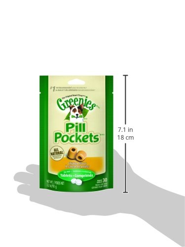 GREENIES PILL POCKETS for Dogs Capsule Size Natural Soft Dog Treats, Hickory Smoke Flavor, 7.9 oz. Pack (30 Treats)