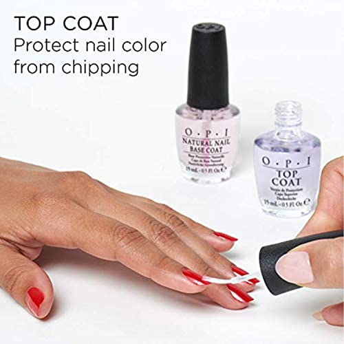 OPI Top Coat, Protective High Gloss Shine Nail Polish Top Coat, 0.5 fl oz