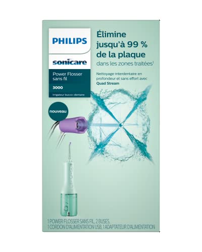 Philips Sonicare Power Flosser 3000 Cordless, Mint, HX3806/24