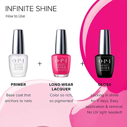 OPI Infinite Shine 2 Long-Wear Nail Lacquer, Sheer Soft Hint of Pink Crème Finish Nude Nail Polish, Up to 11 Days of Wear, Chip Resistant & Fast Drying Gel-Like Polish, Bubble Bath, 0.5 fl oz