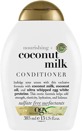 OGX, Hair Conditioner, Sulfate-Free, Nourishing Coconut Milk, 13 Fl Oz