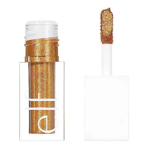 e.l.f., Liquid Glitter Eyeshadow, Long Lasting, Quick-Drying, Opaque, Gel-Based Formula, Creates High-Impact, Multi-Dimensional Eye Looks, Bling Bling, 0.10 Fl Oz