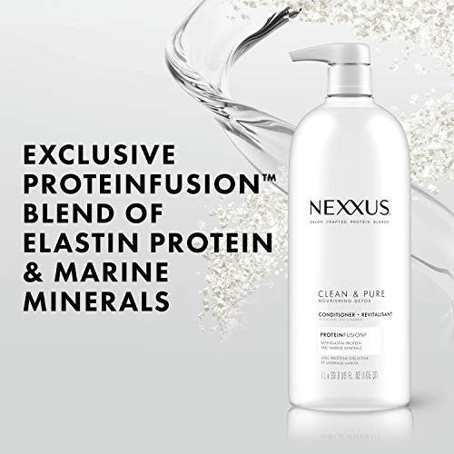 Nexxus Clean and Pure Conditioner, With ProteinFusion, Nourished Hair Care Silicone, Dye And Paraben Free 33.8 oz