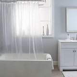 Bath Bliss Shower Liner in Clear Frost Translucent, PVC Material, Durable 72.00 x 70.00