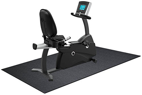 BalanceFrom High Density Treadmill Exercise Bike Equipment Mat, 3 x 6.5-ft, Regular, Color-Black