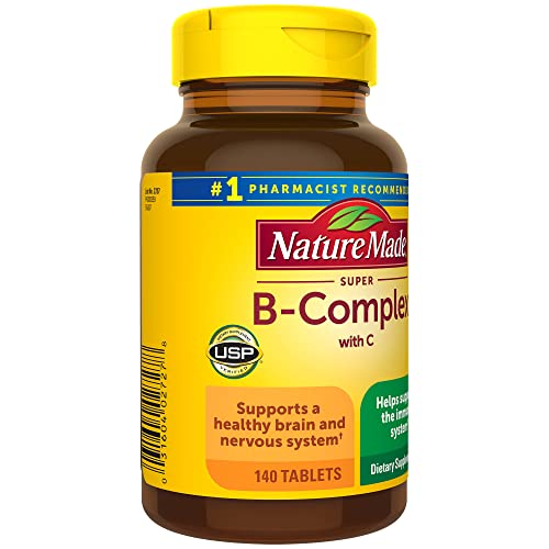 Nature Made Super B Complex with Vitamin C and Folic Acid, Dietary Supplement for Immune Support, 60 Tablets, 60 Day Supply