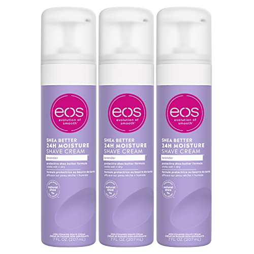 eos Shea Better Shaving Cream for Women Variety Pack - Pomegranate Raspberry + Pink Citrus, Shave Cream, Skin Care and Lotion with Shea Butter and Aloe, 24 Hour Hydration, 7 Fl Oz, Pack of 2