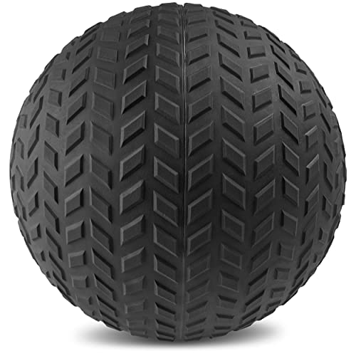 ProsourceFit Slam Medicine Balls 20 lbs Tread Textured Grip Dead Weight Balls for Cross Training, Strength and Conditioning Exercises, Cardio and Core Workouts, Black