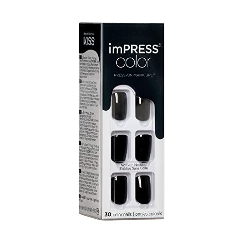 KISS imPRESS Color Press-On Nails Polish-Free Manicure Set, ‘Serendipity’, 30 Chip-Proof, Smudge-Proof Fake Nails