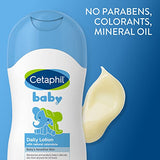 Cetaphil Baby Daily Lotion with Organic Calendula, NEW 13.5 fl oz, Vitamin E, Sweet Almond & Sunflower Oils, Mineral Oil Free, Paraben Free, Dermatologist Tested, Clinically Proven for Sensitive Skin