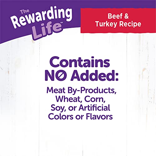 Wellness Rewarding Life Grain-Free Soft Dog Treats (Previously Wellbites), Made in USA with Natural Ingredients, Ideal for Training (Beef & Turkey Recipe, 6-Ounce Bag)