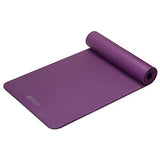 Gaiam Essentials Thick Yoga Mat - Fitness and Exercise Mat with Easy-Cinch Carrier Strap Included - Soft Cushioning and Textured Grip - Multiple Colors Options (Green, 72"L X 24"W X 2/5 Inch Thick)