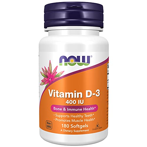 NOW Supplements, Vitamin D-3 1,000 IU, Natural Fruit Flavor, Structural Support*, 180 Chewables