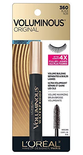 LOréal Paris Makeup Voluminous Original Volume Building Waterproof Mascara, Black, 0.28 fl. oz.