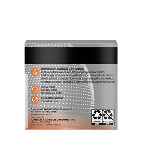 Neutrogena Rapid Firming Peptide Contour Lift Face Cream, Moisturizing Daily Facial Cream to visibly firm & lift skin plus smooth the look of wrinkles, Mineral Oil- & Dye-Free, 1.7 oz