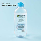 Garnier SkinActive Micellar Water For Waterproof Makeup, Facial Cleanser & Makeup Remover, 13.5 Fl Oz (400mL), 1 Count (Packaging May Vary)