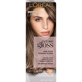 L’Oréal Paris Le Color Gloss One Step Toning Gloss, In-Shower Hair Toner with Deep Conditioning Treatment Formula for Gray Hair, Silver White, 1 Kit, 32.626 cubic_inches