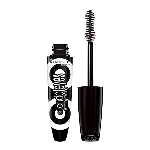 Rimmel Scandaleyes Retroglam Mascara, Extreme Black Longwear Mascara for a False Eyelash Look, 0.41 Fl Oz (Pack of 1)