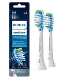 Philips Sonicare Genuine C3 Premium Plaque Control Replacement Toothbrush Heads, 2 Brush Heads, White, HX9042/65