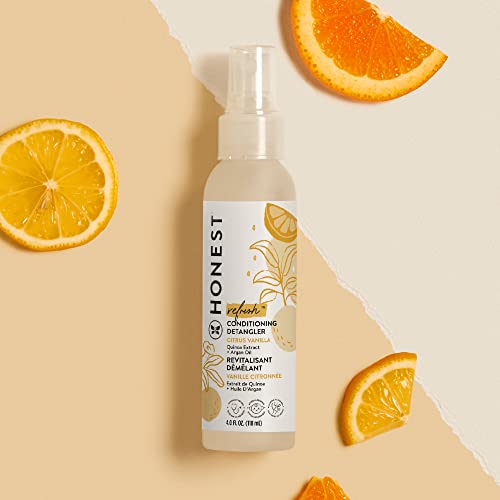 The Honest Company Conditioning Hair Detangler | Leave-in Conditioner + Fortifying Spray | Tear-free, Cruelty-Free, Hypoallergenic | Lavender Calm, 4 fl oz