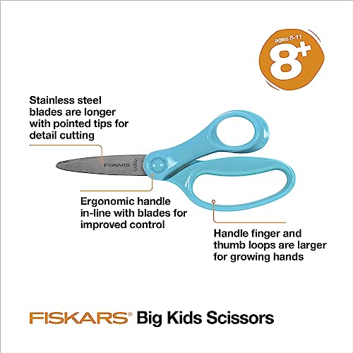 Fiskars® Big Kids Scissors, Turquoise (6 in.)