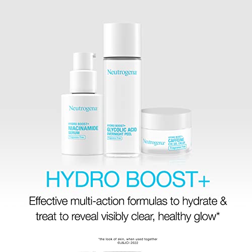 Neutrogena Hydro Boost + Niacinamide Serum for Face with Hyaluronic Acid & Vitamin B3, Multi-Action Face Serum to Hydrate & Improve Skin Complexion & Refine Look of Pores, Fragrance Free, 1 oz