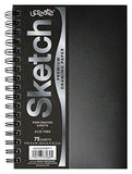 UCreate Poly Cover Sketch Book, Heavyweight, 9" x 12", Black, 75 Sheets