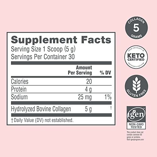 NeoCell Super Collagen Powder, 10g Collagen Peptides per Serving, Gluten Free, Keto Friendly, Non-GMO, Grass Fed, Paleo Friendly, Healthy Hair, Skin, Nails & Joints, Unflavored, 14 Oz