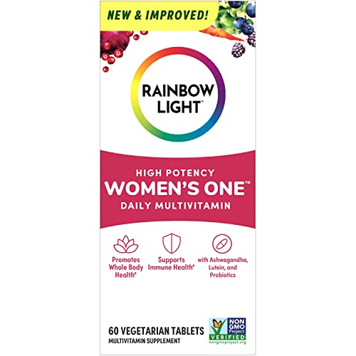 Rainbow Light Multivitamin for Women, Vitamin C, D & Zinc, Probiotics, Women’s One Multivitamin Provides High Potency Immune Support, Non-GMO, Vegetarian, 150 Tablets