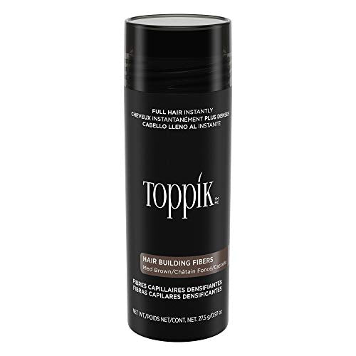 Toppik Hair Building Fibers, Medium Brown, 27.5g | Fill In Fine or Thinning Hair | Instantly Thicker, Fuller Looking Hair | 9 Shades for Men & Women