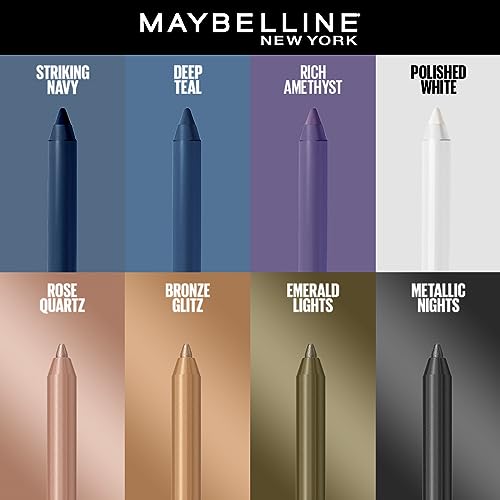 Maybelline New York TattooStudio Long-Lasting Sharpenable Eyeliner Pencil, Glide on Smooth Gel Pigments with 36 Hour Wear, Waterproof, Bold Brown, 1 Count