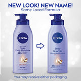 NIVEA Shea Nourish Body Lotion, Dry Skin Lotion with Shea Butter, 16.9 Fl Oz Pump Bottle