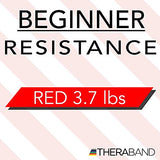 THERABAND Resistance Band 25 Yard Roll, Medium Red Non-Latex Professional Elastic Bands For Upper & Lower Body Exercise Workouts, Physical Therapy, Pilates, & Rehab, Dispenser Box, Beginner Level 3