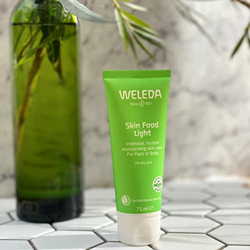 Weleda Skin Food Light Nourishing Body Cream 2.5 Fluid Ounce, Plant Rich Hydrating Moisturizer with Chamomile, Calendula and Pansy