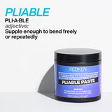 Redken Pliable Paste For Hair Styling with Flexible Hold |Adds Lightweight, Flexible Texture & Moisture | Natural Finish | No Flaking | Medium Hold Control | For All Hair Types | 5 Oz