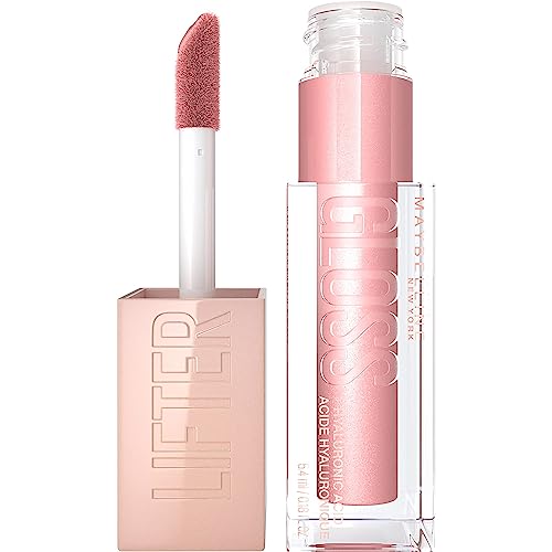 Maybelline New York Lifter Gloss, Hydrating Lip Gloss with Hyaluronic Acid, High Shine for Plumper Looking Lips, Opal, Pink Neutral, 0.18 Ounce