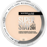 Maybelline New York Super Stay Up to 24HR Hybrid Powder-Foundation, Medium-to-Full Coverage Makeup, Matte Finish, 220, 1 Count