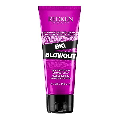 Redken Blow-dry Gel, Heat Protection Jelly Serum, Offers Shine and Texture, Frizz Control, For All Hair Types, Volume for Fine Hair, Big Blowout, 100ml